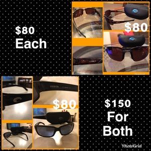 2 pairs of Costa Del Mar 580 p sunglasses